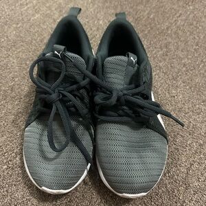 Puma Kids Charcoal and Black Sneakers